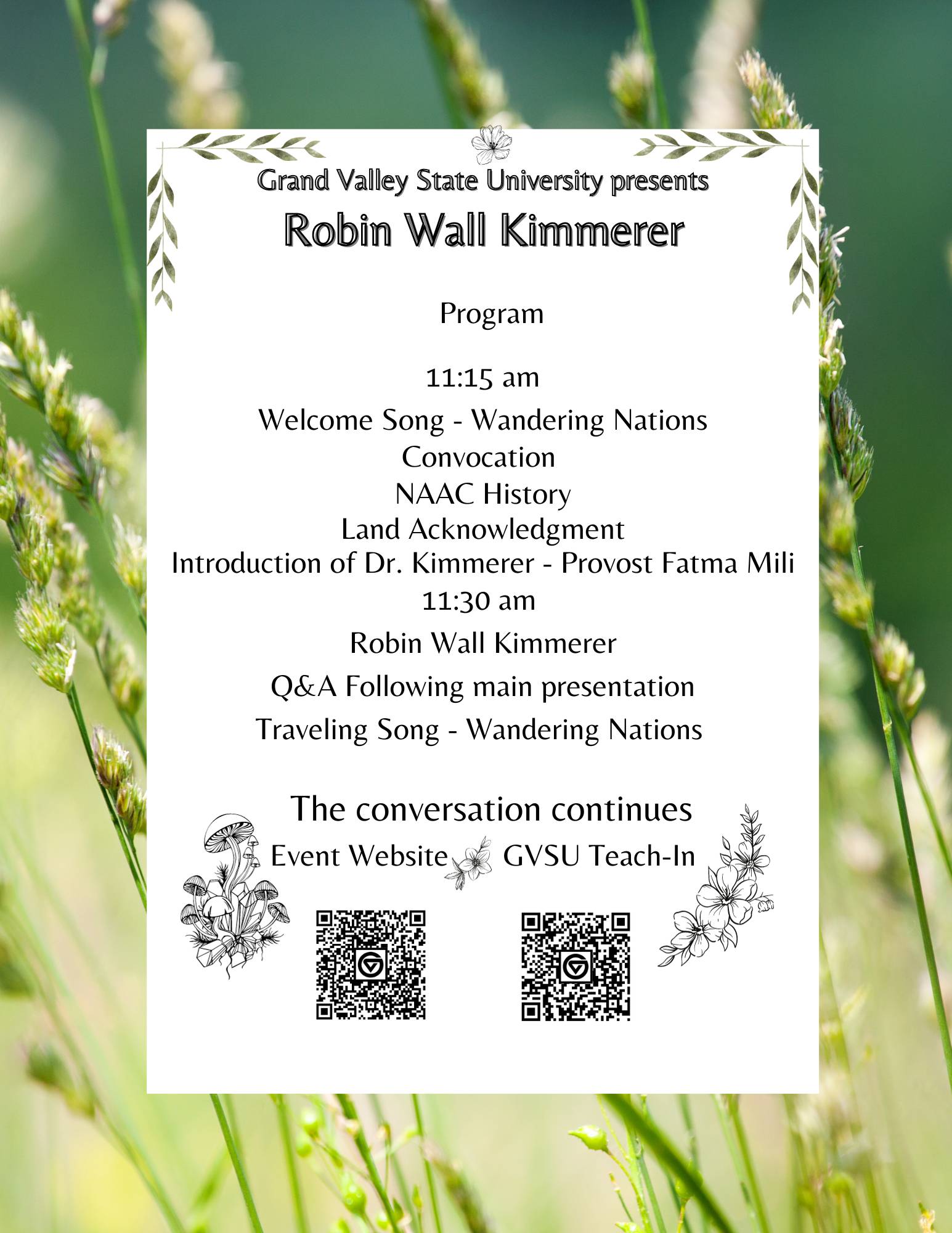 Robin Wall Kimmerer Program